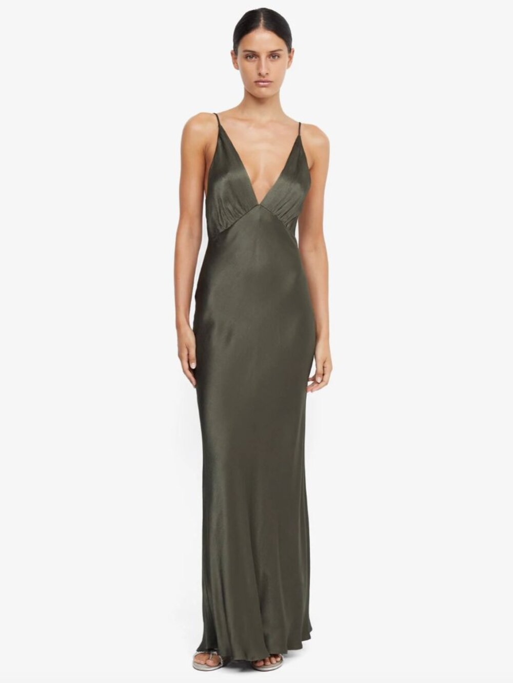 NWT Bec+Bridge Moon Dance V Maxi Dress in Dark Willow - US Size 0 and 2